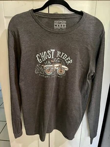 Huntington Surf Sport long sleeve tee shirt sz L Surfboard And Bike ghost rider - Picture 1 of 6