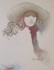 Melanie by Sara Moon, Original Art Print from Red Baron Pub. 1976.
