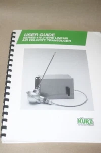 Kurz 415 2-Wire Linear Air Velocity Transducer Users Guide Manual - Picture 1 of 1