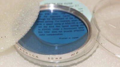 Yashica 55mm 80B filter for camera (Exposure factor 2) - Image 1 of 4
