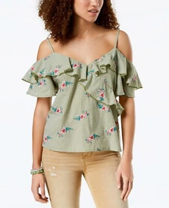 Camicetta Gypsies & Moondust Junior con volant Gingham spalle scoperte taglie S,M,L - Foto 1 di 1