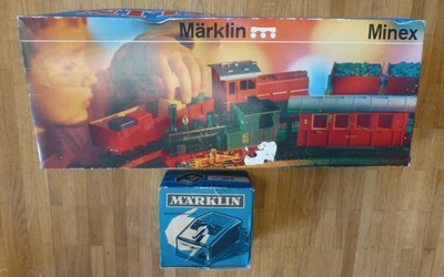 Märklin Minex 3450 Eisenbahn 1 Dampflok 2 Personenwaggons OVP Trafo Personenzug - Bild 1 von 4
