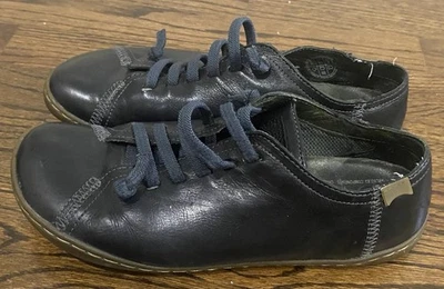Woman's Camper Peu Cami Black Leather Lace Up Shoes Sneakers Size 38 - Image 1 of 4