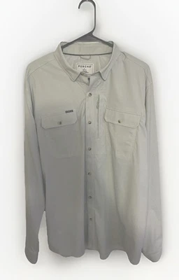 Poncho Original Shirt Mens XL SlimFit  Long Sleeve Magnetic Turf Green Microchec - Image 1 of 4