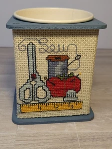 NMI Needle Magic Counted Cross Stitch Sew Decorative Container Completed - Picture 1 of 9