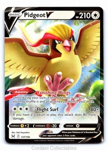 Pidgeot V 137/196 - Lost Origin - Pokemon Card - Near Mint - Foto 1 di 2