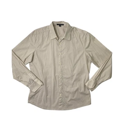 Camisa Theory Hombre L Grande Arena Rayas Manga Larga Abotonada Davis Mezcla de Algodón Foto 1 de 4