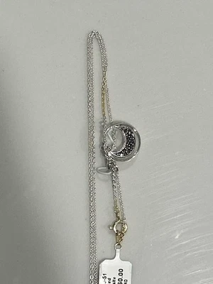 Nuevo Collar Colgante Luna Creciente Chapado en Plata Fina Mujer Joyería Regalo. Foto 1 de 2