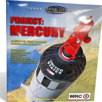 MRC Atomic City 1/12 Scale Project Mercury Space Capsule Model Kit NEW No Tariff - Image 1 of 4
