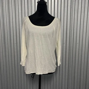 JJill Shirt Damen Medium Petite Weiß Langarm Leicht Modal Baumwolle Oberteil - Bild 1 von 13