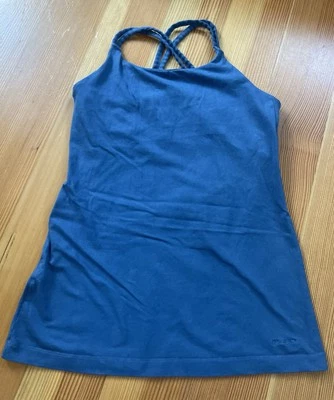 Patagonia Women’s Organic Cotton Strappy Tank Top w/ Built-in Bra Blue Size S Foto 1 de 3