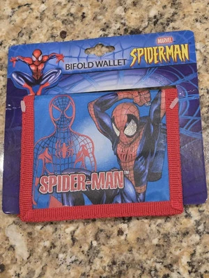Cartera de Colección Spider-Man Niños Spiderman Marvel Billetera Nylon Plegable AZUL 2003 Foto 1 de 2