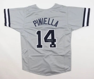 Lou Piniella Signed New York Yankees Road Jersey Inscribed "77-78 WSC" (JSA COA) - Image 1 of 4