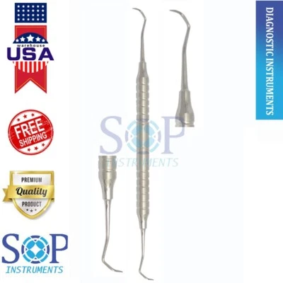 Dental Sickle Scaler Double Ended Stainless Steel Hygienist Tool Instrument - Image 1 of 3