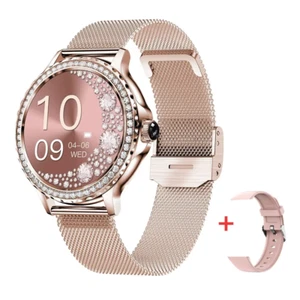 Rosegold Smart Watch for Lady Bluetooth Call 100+Sports Mode Fitness Women Smart - Picture 1 of 12