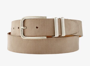 Neu im Paket Herren Westport Diamant geprägt hellbraun Wildleder 54" Gürtel - Bild 1 von 4