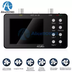 Dual Channel Digital Oscilloscope 220V 6A 10MHZ Signal Generator 3.2 inch LCD - Picture 1 of 16