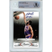 Connie Hawkins Phx Suns Authentic Signed 2009-10 Prestige Card Beckett Slab Auto