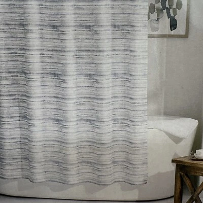 Cortina de ducha de tela Allen + Roth 72" x 72" bloque de color #4908916 hecha en EE. UU. {M} Foto 1 de 4