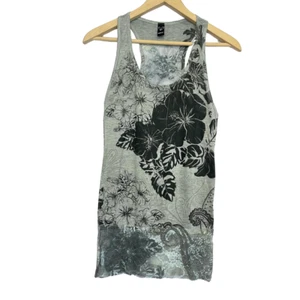 Windsor Y2K Lace Trimmed Tank Top Womens Size M Gray Floral Stretch Fairy Grunge - Picture 1 of 12