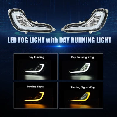 Luces antiniebla LED + DRL para Hyundai Accent 2012-15 16 17 sedán/hatchback luces de parachoques Foto 1 de 4