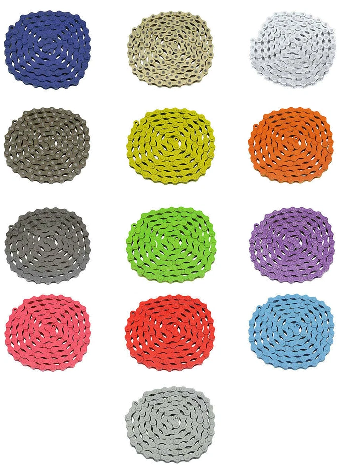 KMC Single Speed Bicycle Chain 1/2 x 1/8 x 112 LINKS Cruiser FIXIE BMX.