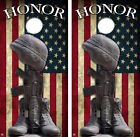 Honor Flag Cornhole Board Wrap Laminated Decal Vinyl Sticker #718