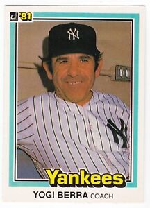 Yogi Berra HOF NY Yankees Lot fo 2 Cards 1981 Donruss 1985 Topps #351 155 EX-MT