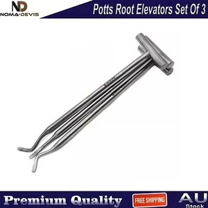 3 PCS Dental Surgery Potts Elevators Teeth Extraction Surgical Instruments CE - Bild 1 von 5