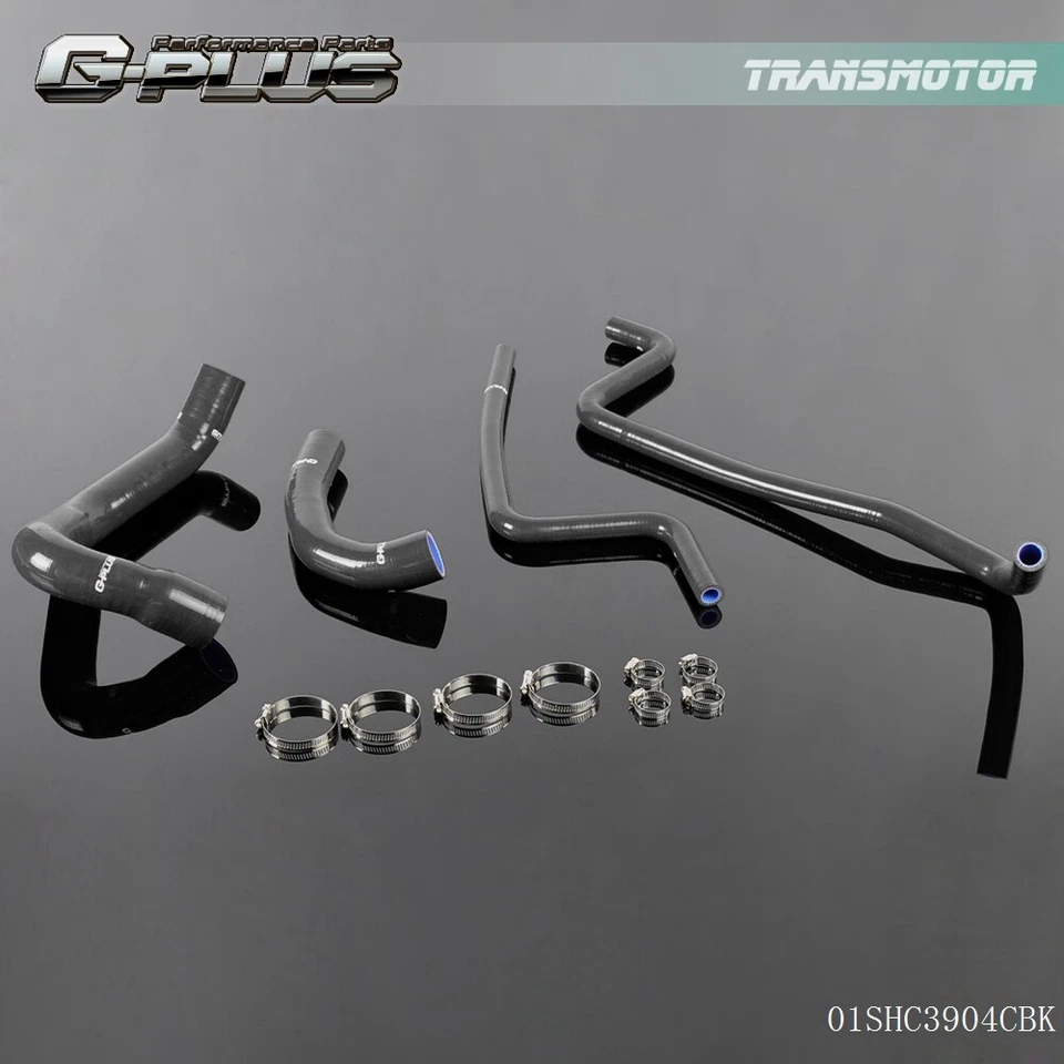 FIT FOR JEEP WRANGLER TJ 4.0L 1997-2001 SILICONE RADIATOR HEATER HOSE KIT BLACK - Image 1 of 4