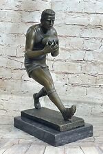 Rugby Australiano Australia Giocatore 100% Massiccio Bronzo Scultura Statua Deco