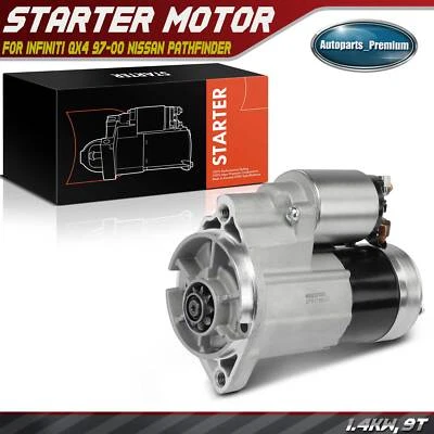 1x Starter Motor for INFINITI QX4 97-00 Nissan Pathfinder 96-00 1.4KW 12V CW 9T - Image 1 of 4