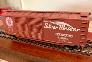 SEABOARD SILVER METEOR SERVICE 40ft DOUBLE DOOR BOX CAR HO SCALE ATHEARN RTR NEW - Picture 1 of 5