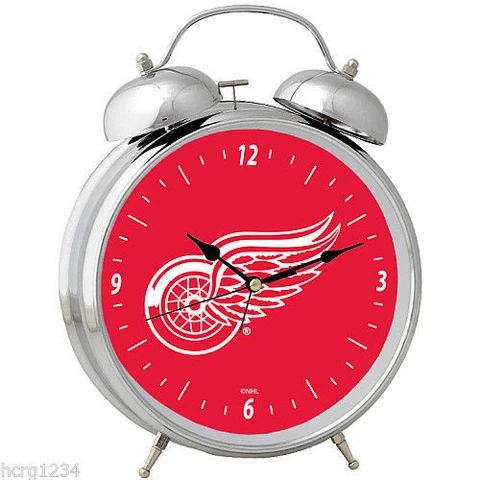 DETROIT RED WINGS Clock Vintage Retro Style 2 Bell New Sealed NHL Larkin Nyquist Cover