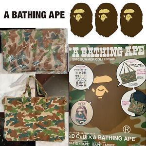 2010 A Bathing Ape Bape Tote Bag 2 WAY Puzzle Camo NIGO PHARELL HUMAN Kaws NEW