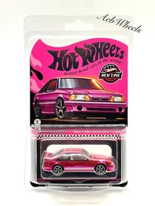 Ford Mustang Cobra 1993 Hot Wheels Red Line Club RLC 2024 (rosa) - Imagen 1 de 2