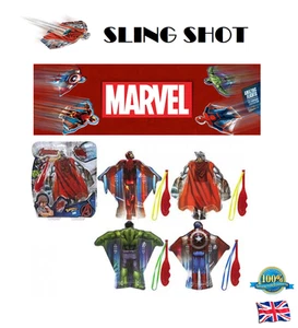 MARVEL AVENGERS SLING SHOT Thor Spider Man Hulk Cap America Iron Man Toy Gift - Picture 1 of 7