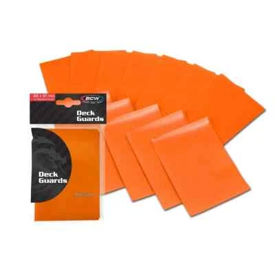 1000 BCW Deck Guards Orange Matte Anti-Glare for Standard Card Sleeve Protection - Image 1 of 3