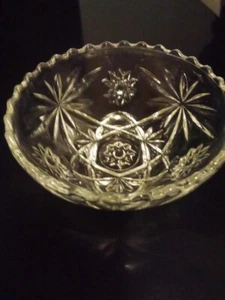 Clear anchor hocking clear star bowl 5 in wide - Picture 1 of 3