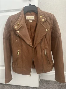 MICHAEL KORSE LEDERJACKE / GR XS / BRANDY BRAUN / TOP ZUSTAND - Bild 1 von 11