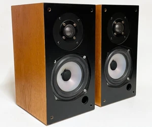 Vintage Shahinian Acoustics Elf Bookshelf Stereo Speakers - Rare Audiophile USA - Foto 1 di 17