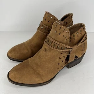 Sugar Shoes Terraine Distressed Light Brown Ankle Boots Womens Size 7 CT3058 - Picture 1 of 9