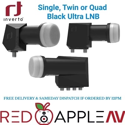 LNB Satellitare Singolo/Doppio o Quad Inverto Nero Ultra 0,2dB Spedizione GRATUITA - Immagine 1 di 4