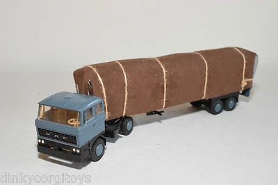 CAMION DAF 2800 BASATO SU AUTO LEONE CON RIMORCHIO BLU-GRIGIO QUASI COME NUOVO - Immagine 1 di 4