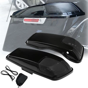 Saddlebag Lid Speaker Cutouts w/ Grill Fit For Harley Touring Glide 2014-2023 - Picture 1 of 12