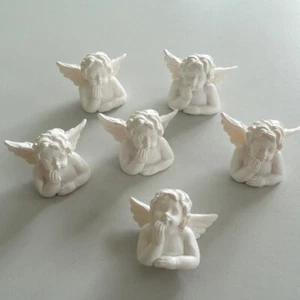 Cabeza de Ángel Mesa Decorativa Querubín Lecho Linda Boda Bautizo 6er Set - Imagen 1 de 10