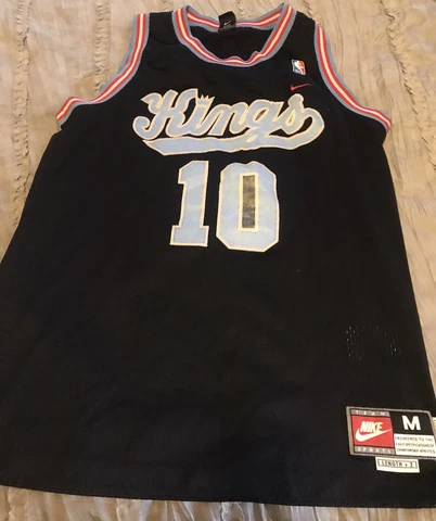 MIKE BIBBY Sacramento KINGS Basketball Vintage NIKE Rewind Sewn MEDIUM Jersey Cover