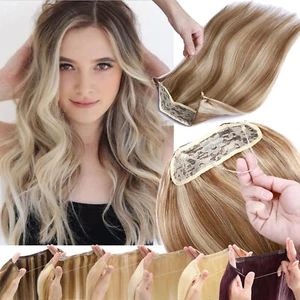 Alambre secreto de una pieza en extensiones de cabello humano banda invisible GROSOR #resaltado - Imagen 1 de 42