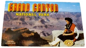 Grand Canyon National Park Arizona Multi-view Folder Postcard 1950s Fred Harvey - Picture 1 of 19