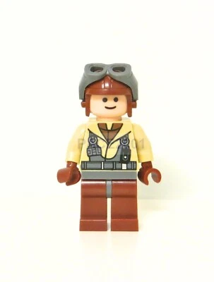LEGO Star Wars Naboo Fighter Pilot Minifigura - Chaqueta Bronceada sw0160 RETIRADO 2009 Foto 1 de 3